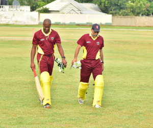 Former Windies Cricketers and now WIPA Vice President Nixon McLean and CWI Director of Cricket Jimmy Adams