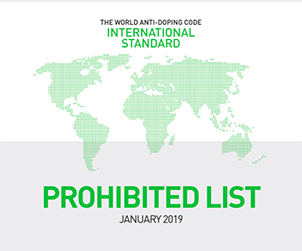 The WADA Prohibited List 2019