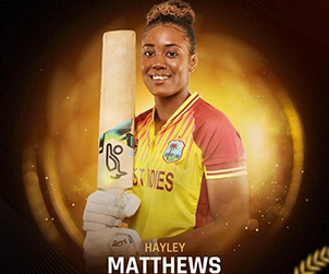 WIPA Commends Hayley Matthews on ICC Women’s T20I Cricketer of the Year 2023 Award