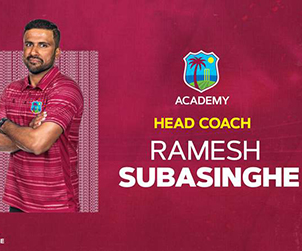 Cricket West Indies Appoints Ramesh Subasinghe As WI Academy Head Coach